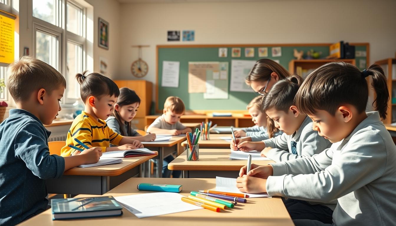 Student using a study guide to organize academic notes